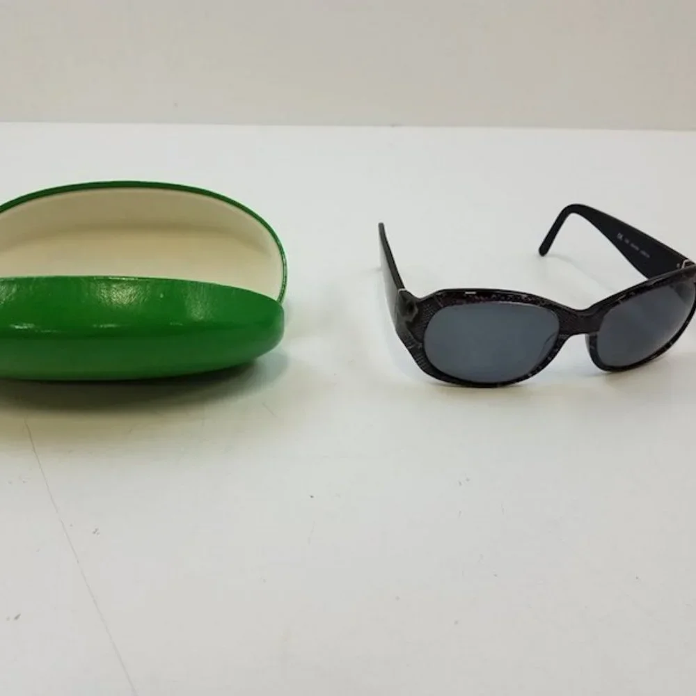 Kate Spade Prescriptive Snake print Brown Gold Sunglasses W/ Green kate sp Case - Picture 2 of 8